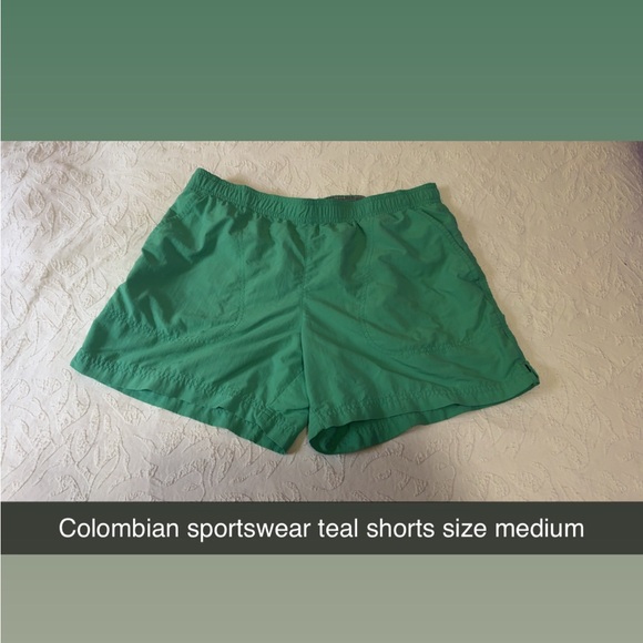 Columbia teal Green Athletic Shorts - Picture 1 of 3